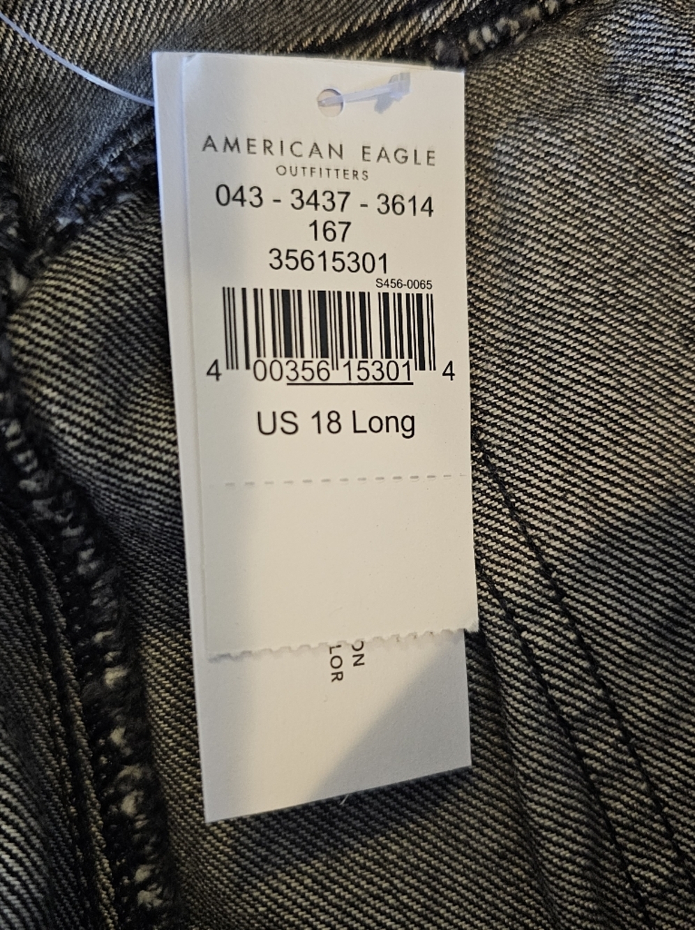 American Eagle 90's Boyfriend Comfort Stretch Waistband Black Women's Sz 18L NWT - Picture 8 of 13
